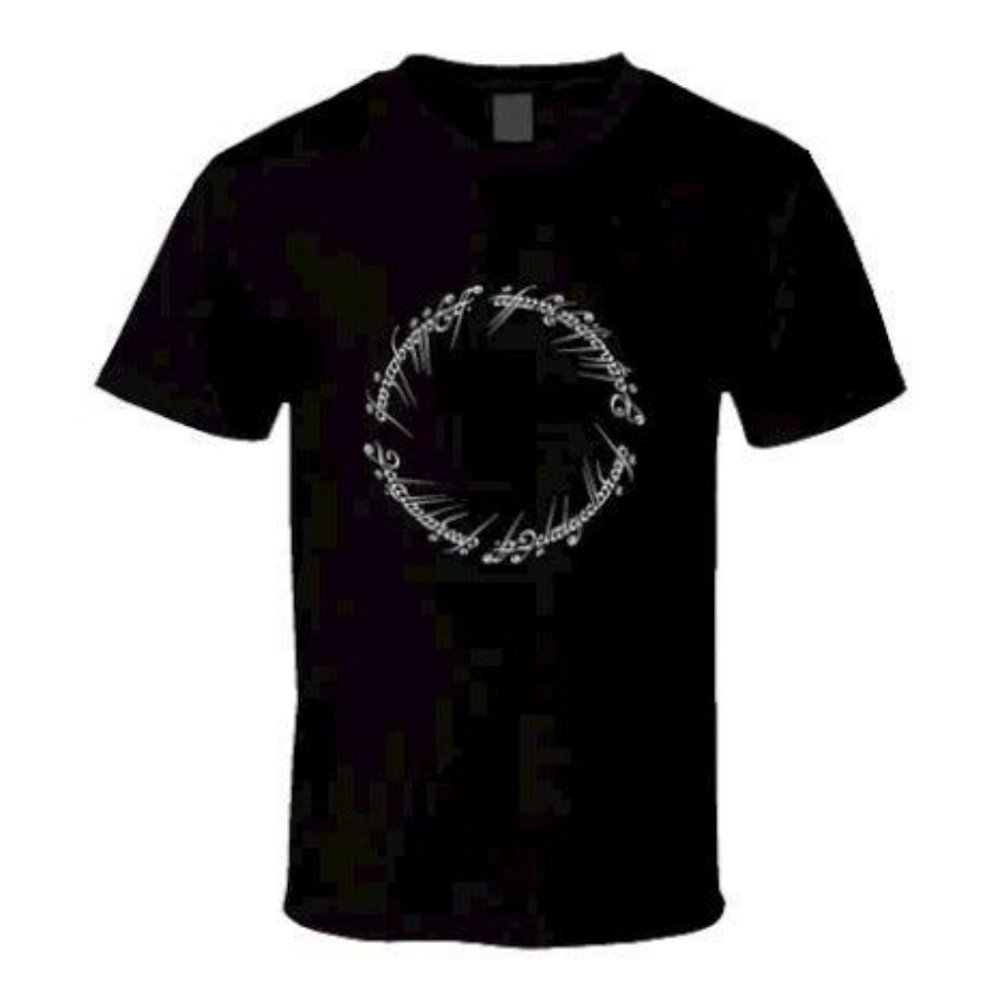 LOTR Lord of the rings elvish language ring design tshirt xl b293